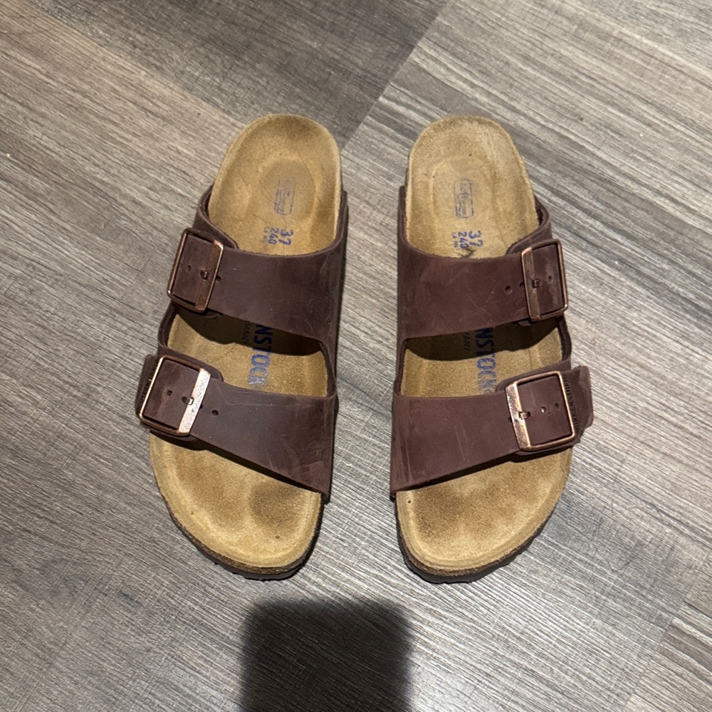 Birkenstock Brown Slip-On Sandals